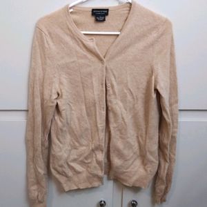 100% Cashmere Ultra Soft Cardigan Sweater in Cream